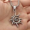 Creative Sun Flame Pendant Necklace Punk Hip Hop Retro Hipster Men's Hollowed Out Stainless Steel Necklace Jewelry Gift - Image 13