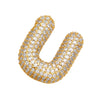 Stainless Steel Bubble Letter Necklace for Women Girls Shiny Zircon Rhinestone Alphabet 26 A-Z Dainty Balloon Choker - Image 10