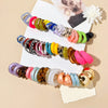 20pcs European American Minimalist Colorful Exaggerated Stylish Acrylic Resin C Shape Hoop Earrings Set - Image 3