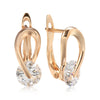 Special Inlay Single Zircon Women's Earrings Gold Elegant Curve Piercing Jewelry Girl Wedding Earring Gift - Image 6