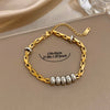 Heart Detail Necklace or Bangle in Two-Tone Stainless Steel Style - Image 8