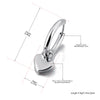 Stainless Steel Love Heart Hoop Earrings For Women Gold Plated Wedding Party Jewelry - Image 3