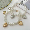 Two Piece Imitation Pearl Anklet Set with Adjustable Chains - Image 6