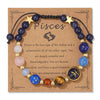 12 Zodiac Signs Stone Bracelet Taurus Cancer Virgo Pisces Charm Bracelets for Women Men Couples Friendship Jewelry Gift - Image 13