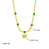 316L Stainless Steel Butterfly Moon Lock Blue Eyes Pendant Necklace For Women Multilayer Choker Chain Jewelry Gifts - Image 22