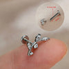 1Piece 16G Titanium Steel CZ Leaf Bee Piercing Lip Labre Studs Tragus Helix Cartilage Couch Lobe Earrings Body Jewelry For Women - Image 35