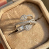 Silve Waterdrop Cross Zircon Paved Dainty Rings For Women Elegant Daily Party Engagement Jewelry - Image 2