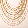Delicate Cubic Zirconia Chain Necklace For Women Minimalist Gold Plated Stainless Steel Necklace Jewelry - Image 1