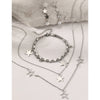 Stainless Steel Simple Star Pendant Necklace Bracelet Faux Pearl Long Earrings Jewelry Set For Women Daily Wear - Image 5