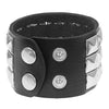 Black Leather Goth Square Washer Rivet Bracelet Cuff Wristband Gothic Punk Bracelets For Armbands Men Women - Image 5