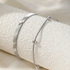 Stainless steel anklet bead strings snake bone chain double layered stacking anklet beach vacation ladies seaside party matching - Image 6
