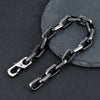 Locomotive Vintage Oxidized Black Chain Link Men Bracelet Punk Stainless Steel Motorcycle Bracelets Male Jewelry Gifts - Image 1
