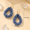 Small Earrings National Flag Colors Water Drop Earrings for Women Handmade Beads Crystal Earrings Gift Jewelry - Image 3
