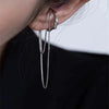 Goth Gold Silver Color Letter C Earcuff Tassel Chain Ear Cuff Fake Piercing Faux Earrings for Women Korean Clips Jewelry - Image 1