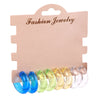 Boho 4 pair/set Multicolor Acrylic Small Hoop Earrings Resin Geometric C Shape Drop Earring Jewelry Sets for Women - Image 10