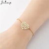 Simple Double Heart Stainless Steel Bracelet Women Men Scissors Pins Mountain Charm Bracelets Handmade Jewelry - Image 7
