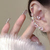 Vintage Punk Cross Zircon Tassel Heart Pendant Metal Earrings For Women Men Goth Y2K Grunge Harajuku Jewelry Accessories - Image 7