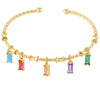 Candy Color Charm Bracelet with Adjustable Open Bangle - Image 30