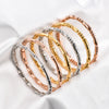 Chic Stainless Steel Bamboo Joint Bangle for Women Openable Cuff Ring Bracelet Wristband Metal Jewelry Accessories Gift for Her - Image 1