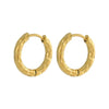 Carlidana Vintage Irregular Hammered Huggie Hoop Earrings Pvd Gold Plated Jewelry Stainless Steel Earrings Women Gifts - Image 6
