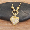 White/Colorful Color Romantic Heart Necklace for Women Sweet Zircon Pendant Female Elegant Minimalism Jewelry Gifts - Image 6