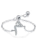 Silver Simplicity 26 Letters Zircon Ring For Women Engagement Wedding Jewelry - Image 28