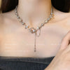 Kpop Shiny Star Necklace for Women Y2K Crystal Zircon Cross Pendant Necklaces Girls Antique Silver Color Clavicle Chain - Image 13