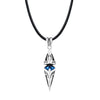Stylish Blue Stone Necklaces for Men, Stainless Steel Cube Geometric Pendant Collar Jewelry, Birthday Party Gifts for Him - Image 9