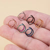 2Pcs Single Piercing Double Hoop Septum Nose Ring Steel Spiral Lip Nose Rings Cartilage Tragus Daith Piercing Earrings - Image 4
