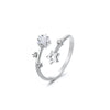 Ventfille Silver Opal Ring Female Index Finger Opening Adjustable Tail Ring Simple Jewelry Gift - Image 10