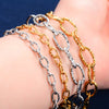 Blingbling Stainless Steel Bracelet Link Cut Oval Hand Chain for Women Men Wristband Bangle Anklets Metal Jewelry Summer Gift - Image 4