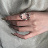 Xiyanik Geometric Transparent Crystal Adjustable Open Rings For Women Korean Jewelry Gift Party - Image 2