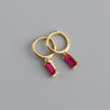 Cubic Zirconia Stainless Steel Small Hoop Earrings For Women Little Pendant Buckle Earrings Party Wedding Jewelry - Image 13