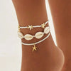 3Pcs/Set Bohemia Conch Ccb Rice Beads Anklets for Women Summer Beach Vacation Foot Chains Jewelry Accessories Gift - Image 3