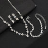 Simple Wave Style Jewelry Sets for Women Chocker Necklace Earrings Bridal Wedding Party Jewelry Sets - Image 4