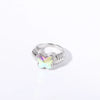 Net red wind series Love butterfly flower Aobao rainbow stone ring copper plated - Image 7