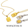 316L Stainless Steel Mixed Colour Asymmetrical Necklace Gold Plated Jewelry Women's Unique Necklace - Image 1