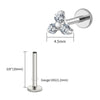 Titanium 16G Triple CZ Cartilage Helix Earring Trinity CZ Tragus Stud Conch Earlobe Lip Piercing Jewelry - Image 23