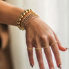 Gold Color Bracelets 2/3/4/5/6/8/10MM Ball Beads Cuff Bracelet for Women Men Charms Metal Statement Jewelry - Image 2