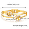 Tree of Life Open Cuff Bracelet with Clear Stone Accents - Image 11