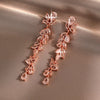 Zircons Marquise Cluster Flower Shape Cubic Zirconia Long Dangle Drop Earrings for Brides Wedding Party Jewelry - Image 13