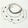 Five-Piece Resin Bead Bracelet Set with Round Charms and Elastic Bands - Image 59