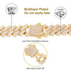 Iced Out Cuban Link Chain 14MM Prong Rhombus Diamond Cuban Chain Hip Hop Choker Necklaces Women Men Jewelry - Image 4