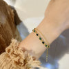 Accessories for Women Crystal Charm Bracelets for Women Gold Color Beaded Chain Double Layered Adjustable Bracelet Jewelry Gift - Image 4