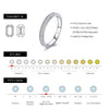 Dazzling Rectangle Stackable Rings Silver Eternity Band Rings For Women Jewelry - Image 3