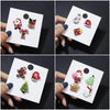 3/4pcs/set Christmas Badge Brooches Santa Claus Tree Bell Elk Snowflake Enamel Brooch Pins For Women Men Year Gift - Image 1
