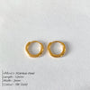 Stainless Steel Thin Hoop Earrings in Gold-Tone or Silver-Tone with 12 mm 14 mm or 18 mm Options - Image 13