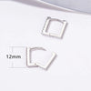 Minimalist Square Rectangle Hoop Earrings For Women Elegant Gold Color Huggie Hoops Anniversary Jewelry - Image 7