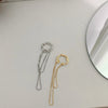 Goth Gold Silver Color Letter C Earcuff Tassel Chain Ear Cuff Fake Piercing Faux Earrings for Women Korean Clips Jewelry - Image 4