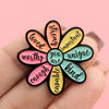 Inspirational Quote Enamel Pin Motivational Flower Brooch Pines Lapel Pins Reminder Badge Clothes Accessories Jewelry Gift - Image 4